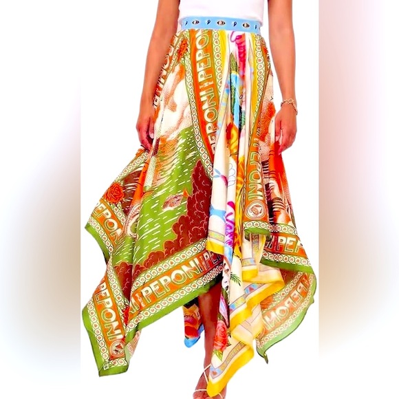 NWT RESORT CRUISE lovers COMMENSE fabulous festive skirt S - Picture 3 of 12